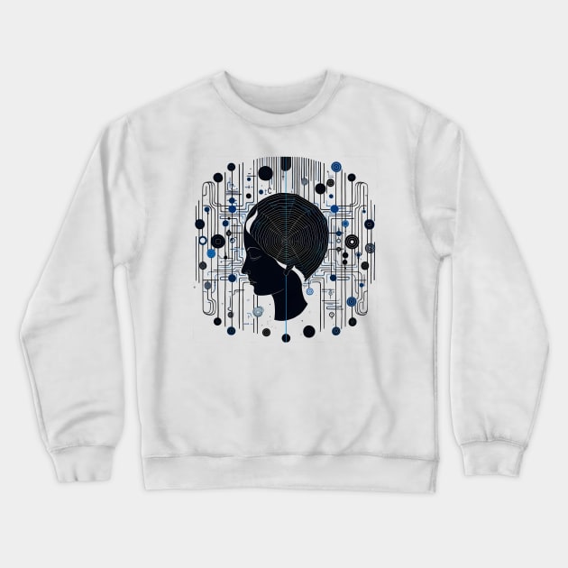 Brain structures - Surreal art Crewneck Sweatshirt by Unelmoija